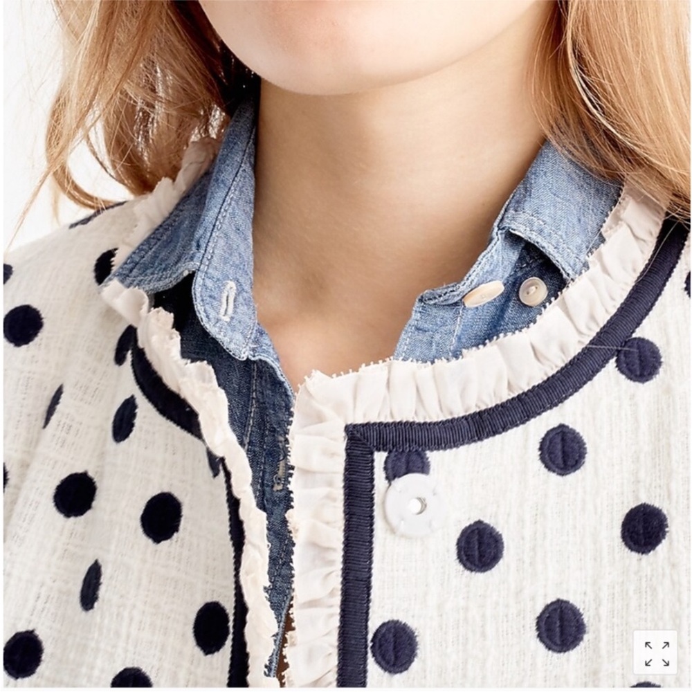 J. Crew Polka Dot Texted Tweed